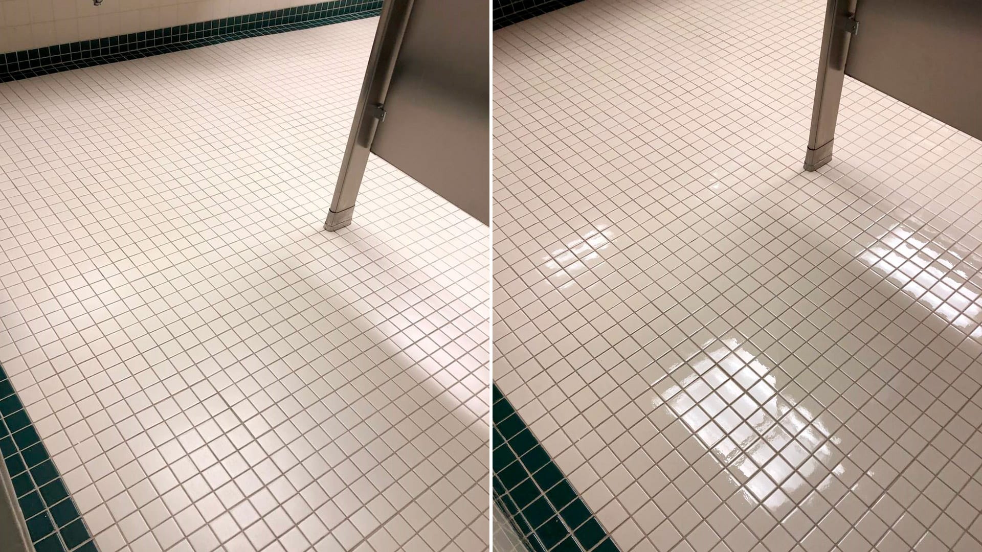 before after restroom tile restoration